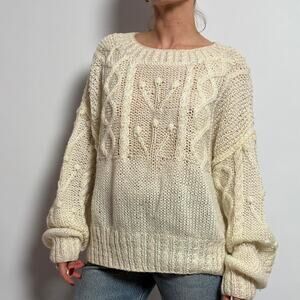 Vintage 90s Liz Claiborne Hand-Knit Sweater - Large